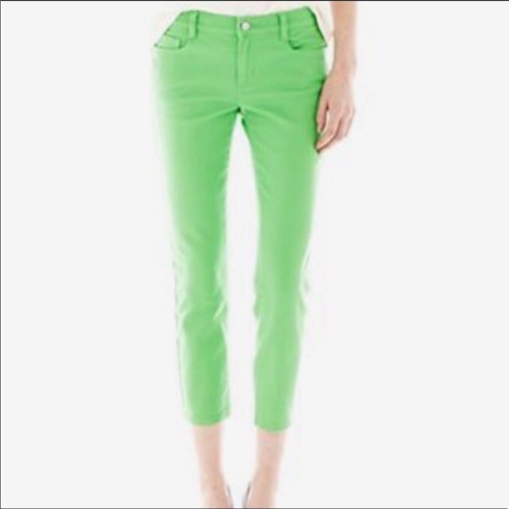 Joe Fresh Lime Green Skinny Ankle Jeans Size 4